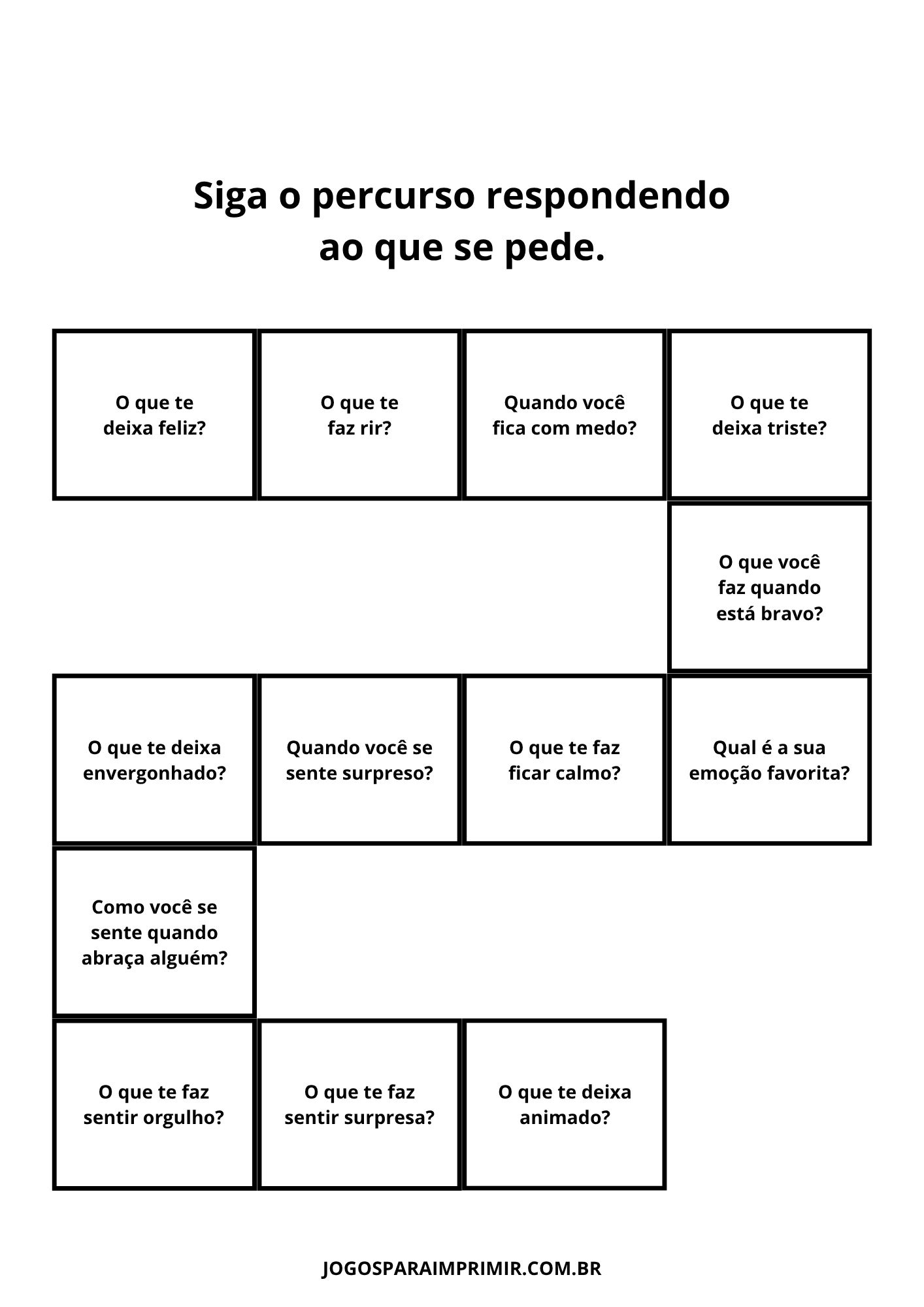 19 Jogos das Emoções para imprimir – Jogos para Imprimir