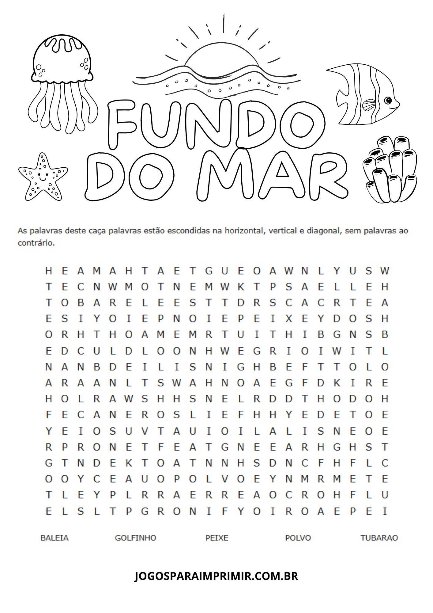 Caça-Palavras Para Imprimir: 23 Opções Grátis em PDF – Jogos para Imprimir